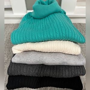 Bunch of 5 Talbots Turtleneck Sweaters (thin)